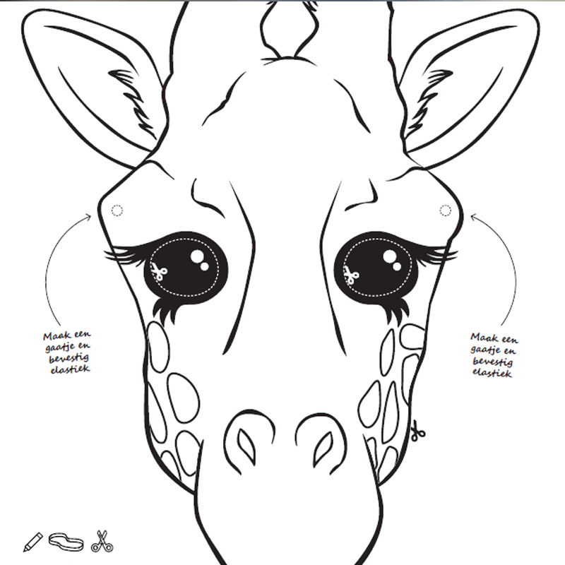 Steek je nek uit en maak je eigen giraffenmasker 